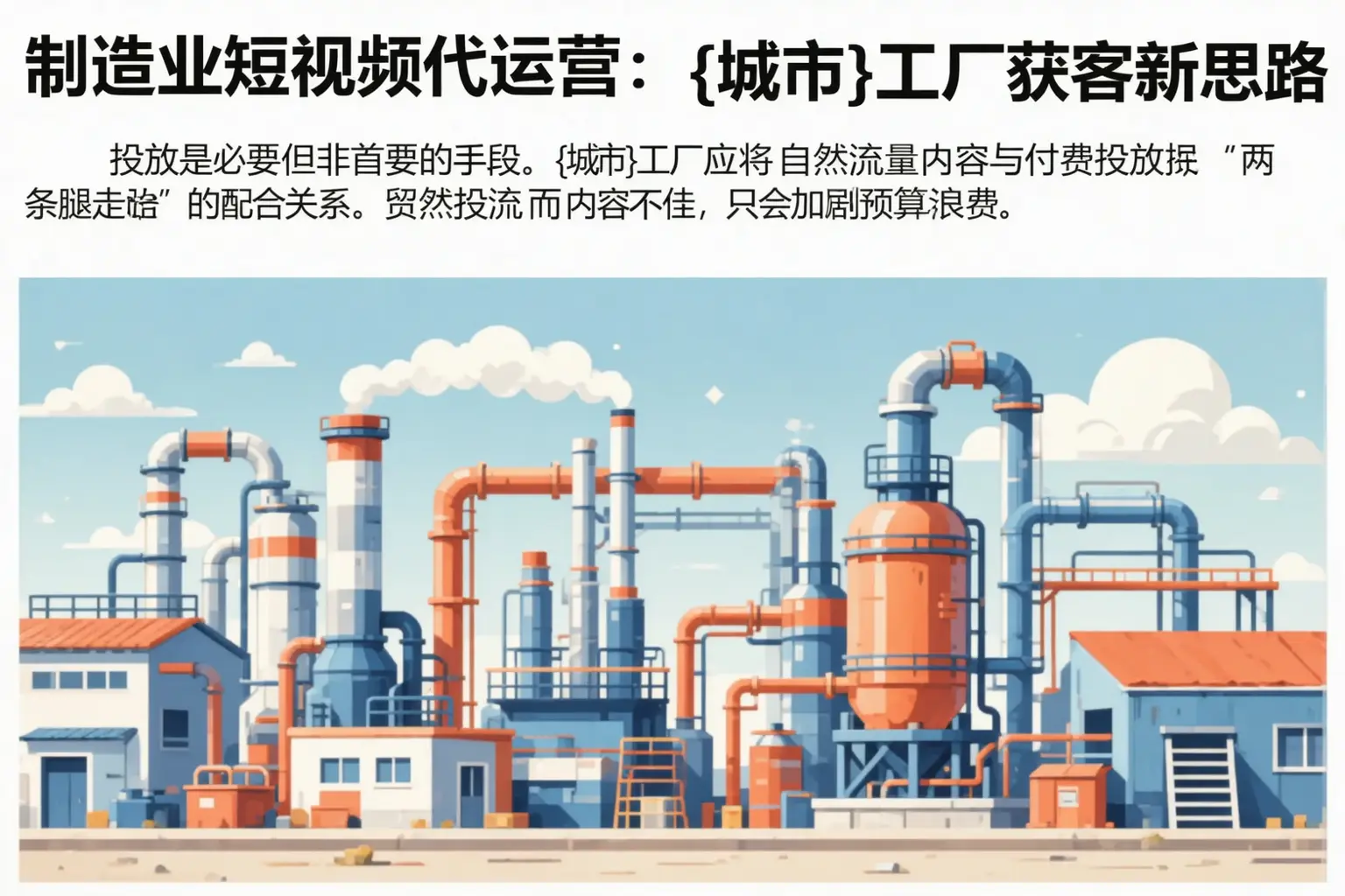 制造业短视频代运营:高唐工厂获客新思路